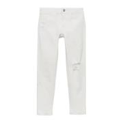 Mango Kids regular fit jeans wit Jongens Katoen Effen - 122