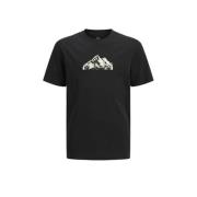 JACK & JONES JUNIOR T-shirt JCOMOUNTAIN met printopdruk zwart Jongens ...