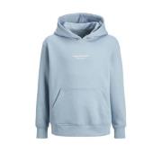 JACK & JONES JUNIOR hoodie JORVESTERBRO met tekst lichtblauw Sweater T...