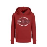 JACK & JONES JUNIOR hoodie JJELOGO met logo donkerrood Sweater Logo - ...