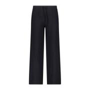 America Today wide leg broek zwart Meisjes Viscose Effen - 122/128