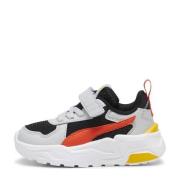 Puma Trinity Lite sneakers zwart/rood/lichtgrijs Jongens/Meisjes Mesh ...