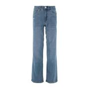 Levi's Kids wide leg jeans DIG IT Blauw Meisjes Stretchdenim Effen - 1...