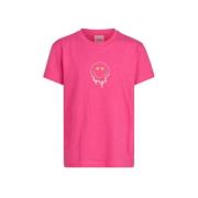 Shoeby T-shirt met backprint roze Meisjes Katoen Ronde hals Backprint ...