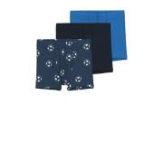 NAME IT MINI boxershort NMMTIGHTS FOOTBALL - set van 3 donkerblauw/bla...