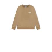 BOSS sweater met logo beige Jongens Katoen Ronde hals Logo - 170