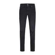 JACK & JONES JUNIOR slim fit jeans JJIGLENN JJORIGINAL black denim Zwa...