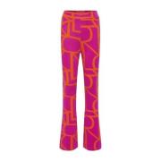 KIDS ONLY GIRL flared broek KOGPAIGE met all over print fuchsia/oranje...