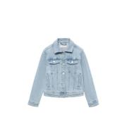 Mango Kids spijkerjas light blue Blauw Meisjes Denim Klassieke kraag E...