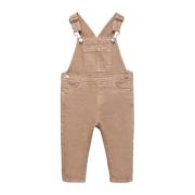 Mango Kids tuinbroek middenbruin Meisjes Katoen Vierkante hals Effen -...