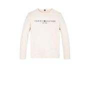 Tommy Hilfiger longsleeve U ESSENTIAL met logo Wit Jongens/Meisjes Kat...