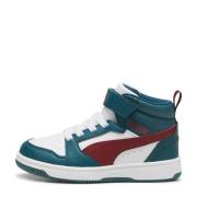 Puma Rebound v6 Mid sneakers groen/ecru/rood Jongens/Meisjes Imitatiel...