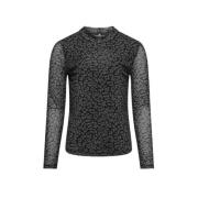 KIDS ONLY GIRL longsleeve met panterprint zwart/grijs Meisjes Polyeste...