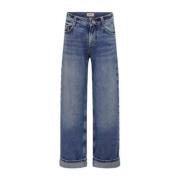 KIDS ONLY GIRL wide leg jeans KOGHOPE medium blue denim Blauw Effen - ...