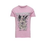 KIDS ONLY GIRL T-shirt met printopdruk lichtroze/multicolor Meisjes Ka...