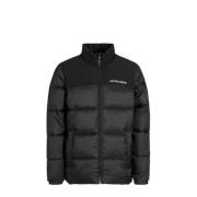 JACK & JONES JUNIOR gewatteerde jas zwart Jongens Polyester Opstaande ...