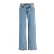 Calvin Klein straight fit jeans salt and pepper blue Blauw Meisjes Den...