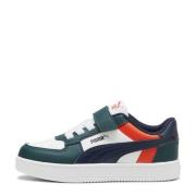 Puma Caven 2.0 Block sneakers wit/donkergroen/donkerblauw Jongens/Meis...