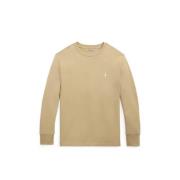 POLO Ralph Lauren longsleeve beige Jongens Katoen Ronde hals Effen - 1...