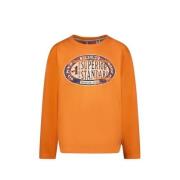 Vingino longsleeve Jean met printopdruk zacht oranje Jongens Katoen Ro...