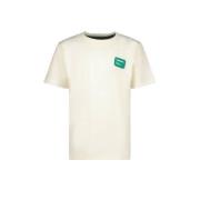 Vingino T-shirt Halton met printopdruk ecru Jongens Katoen Ronde hals ...