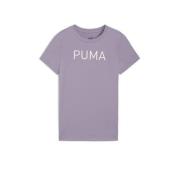 Puma T-shirt lila Paars Jongens/Meisjes Polyester Ronde hals Logo - 15...