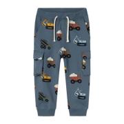 NAME IT MINI regular fit cargobroek NMMNAPPE met all over print grijsb...