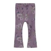 NAME IT MINI gebloemde flared legging NMFNNORAS paars Meisjes Katoen B...