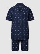 Pyjama met all-over logomotief, model 'WOVEN'