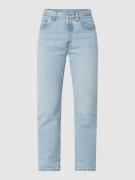 Korte slim fit jeans van katoen, model '501'