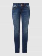 Super slim fit mid rise jeans met stretch, model 'Molly M'