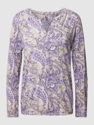 Shirt met lange mouwen van viscosemix met paisleymotief, model 'Felici...