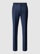 Slim fit pantalon van merinowol in koningsblauw