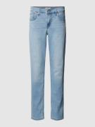 Straight fit jeans met knoopsluiting, model 'BOYFRIEND'