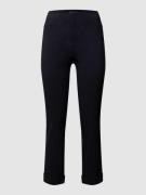 Slim fit stoffen broek met elastische band