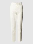 Super slim fit stoffen broek met persplooien, model 'Lorella Kick'