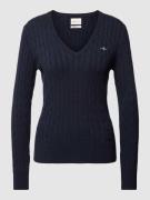 Gebreide pullover met labeldetail