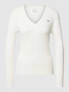 Gebreide pullover met labeldetail