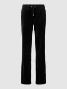 Straight fit sweatpants met labeldetail, model 'TINA'