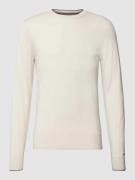 Shirt met lange mouwen in gebreide look, model 'FINE GAUGE MERINO TIPP...