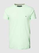 Slim fit T-shirt met logostitching