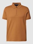 Slim fit poloshirt met korte ritssluiting