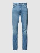 Slim fit jeans met knoopsluiting, model 'DENTON'