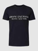T-shirt met labelprint, model 'milano/nyc'