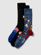 Sokken in een set van 3 paar, model '3-Pack Outer Space Socks'