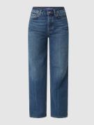 Straight fit high rise jeans van biologisch katoen, model 'The Ripple'