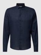 Regular fit linnen overhemd met button-downkraag, model 'Anton'