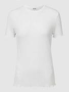 T-shirt in semi-transparante streeplook, model 'ERMI'