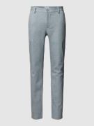 Slim fit stoffen broek met glencheck-motief, model 'MARK'