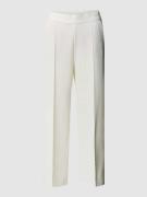Wide leg stoffen broek met bandplooien, model 'CAMERON'